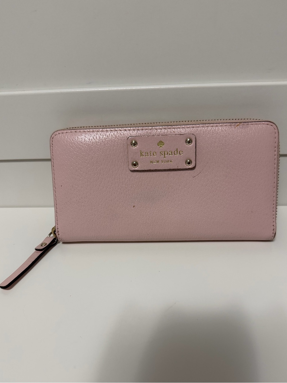 kate spade Pink Zip-Around Leather Wallet